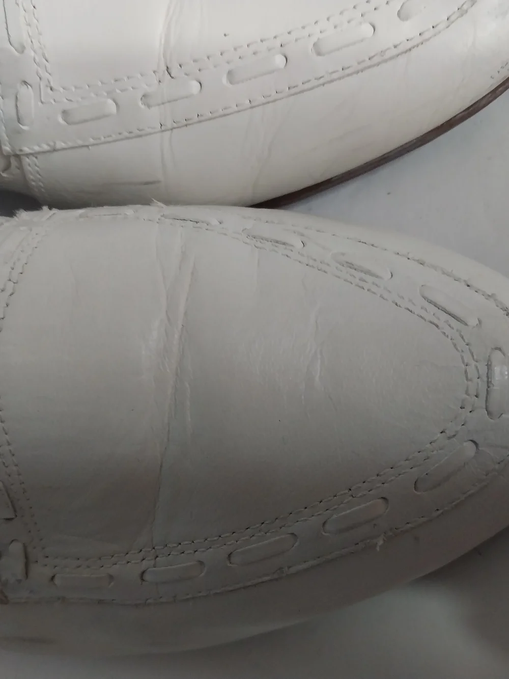 BAYBERRY Size 7M White Leather Upper Balance Loafers for Women